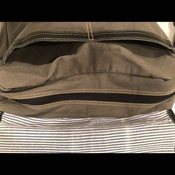 Canvas/leatherette messenger/laptop/satchel bag - Picture 5 of 11